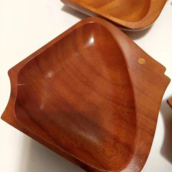 Set of 4 Monkey Pod Fish Bowls - Picture 3 of 6